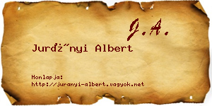 Jurányi Albert névjegykártya